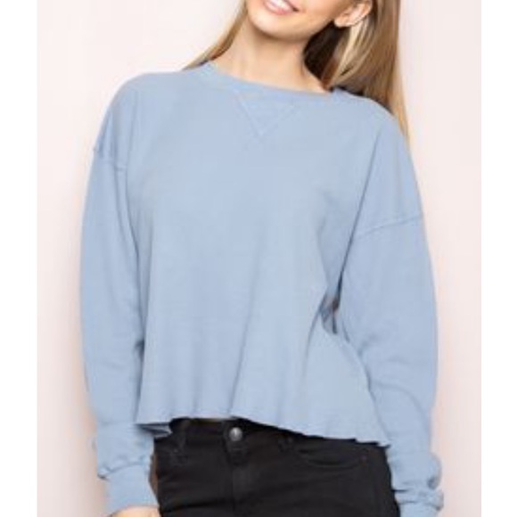 Brandy Melville Tops - Brandy Melville Laila periwinkle thermal top!